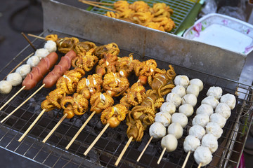 skewered food