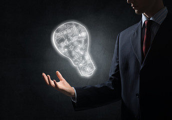 Bright idea for success achieving