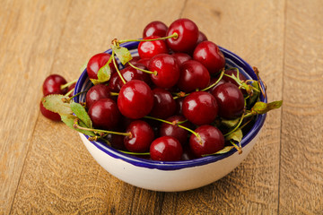 Cherry berries in the bowl