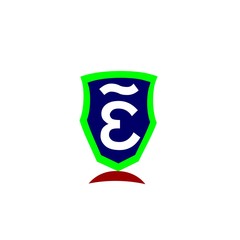 letter E logo vector