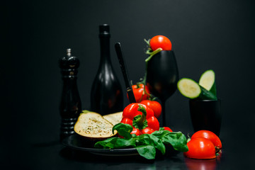 Vegetables tomato cucumber pepper 