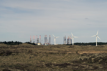 Windmills and oil plarforms