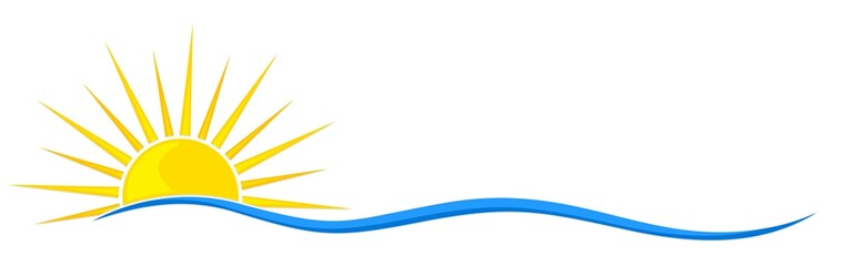 Logo sun and sea. 