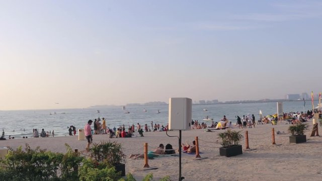 People on the beach Dubai