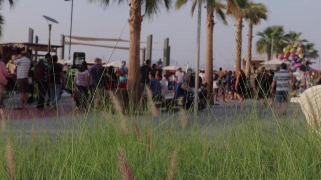 JBR people walking Dubai
