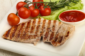 Grilled port steak