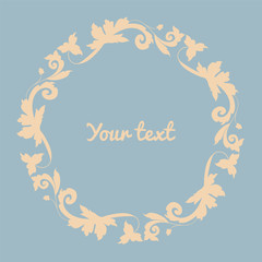 Floral border and circle frame.