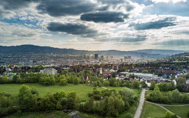 Aerial view of Zurich, Switzerland