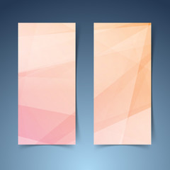 Orange geometrical lines abstract banner collection