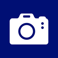 Photo camera symbol. DSLR camera sign icon. Digital camera. Flat design style. 