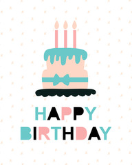Happy Birthday greeting card template