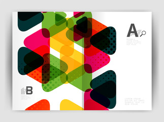 Vector triangle business annual report cover print template