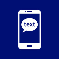 Mobile chatting icon.Mobile Phone Representing Web Chatting And Dialog.