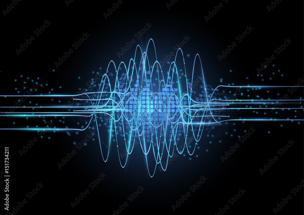 Poster vector background abstract technology communication data science