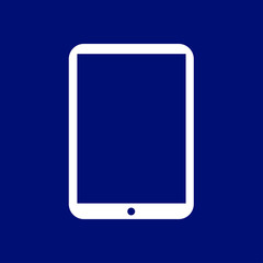 Modern digital tablet PC icon. Flat design icon. 