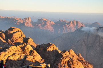 Fototapeta na wymiar Sunrise on Mt. Sinai