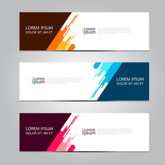Vector abstract design banner web template.