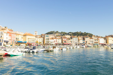 Fototapeta na wymiar Cassis port day view, France