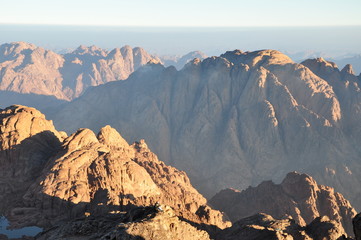 Fototapeta na wymiar Sunrise on Mt. Sinai