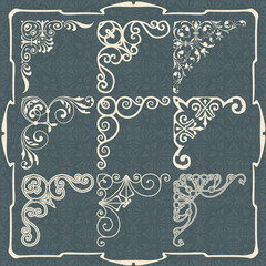 Vintage design elements corners