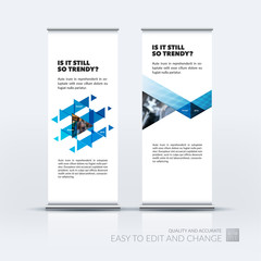 Abstract business vector set of modern roll Up Banner stand desi