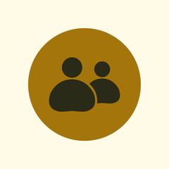 People or social sign icon. The leader and his follower.