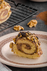 Chocolate creamy roulade