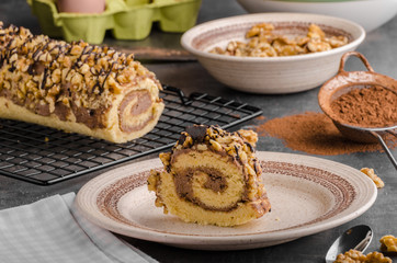 Chocolate creamy roulade