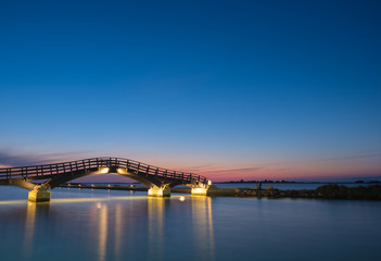Fototapeta na wymiar Bridge on the Ionian island of Lefkas