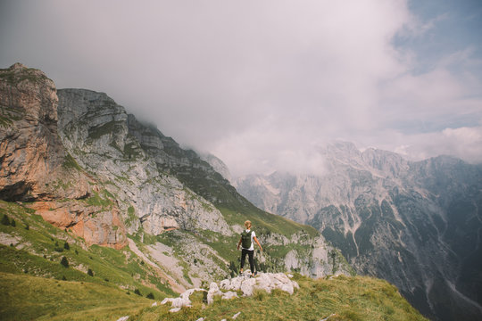 Hiking in the mountains of Slovenia 