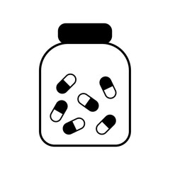medicine bottle isolated icon vector illustration design