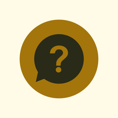 Question mark sign icon. Help symbol. FAQ sign. Flat design style. 