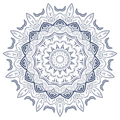 Colorful bright vector illustrated mandala.
