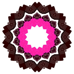 Colorful bright vector illustrated mandala.