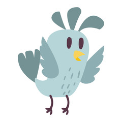 Cute bird vector illustration cartoon colorful