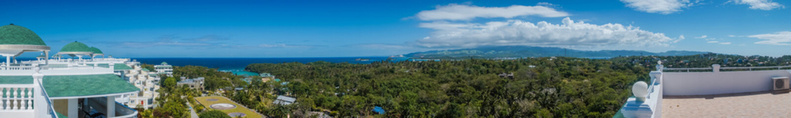 Fototapeta na wymiar Panorama for east side of Boracay, Philippines