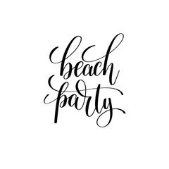 beach party hand lettering inscription