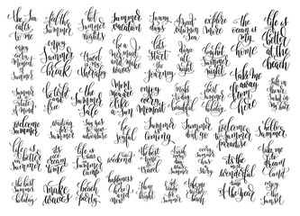 50 handwritten lettering positive quote about summer 