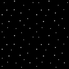 cute starry night seamless vector pattern background illustration

