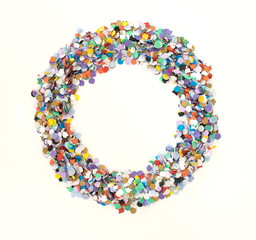 Confetti alphabet - symbol circle
