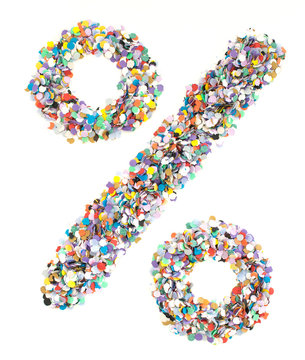 Confetti alphabet - symbol percent sale