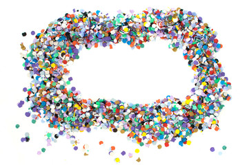 Confetti alphabet - template copy space