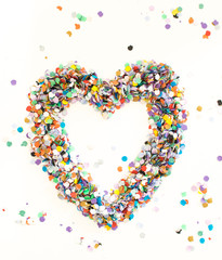 Confetti alphabet - symbol heart