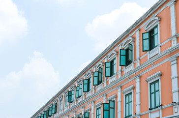 Fototapeta premium Orange Ancient building.