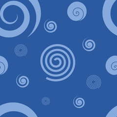 Spirals in a seamlesss pattern, vector illustration