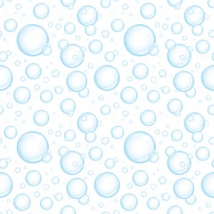 Seamless Blue Water Bubbles Background