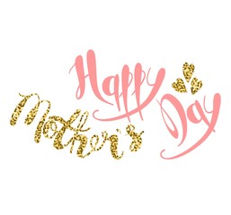 Fototapeta premium Happy Mother's Day. Handmade calligraphy vector illustration.