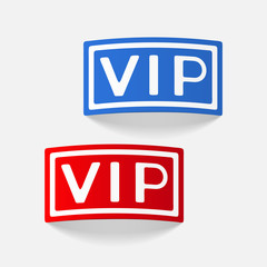 realistic design element: vip