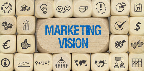 Marketing Vision / Würfel mit Symbole