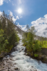 Fototapeta na wymiar Langfossen Waterfall Norway